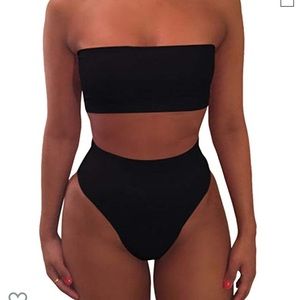 Black Bandeau Swim Suit